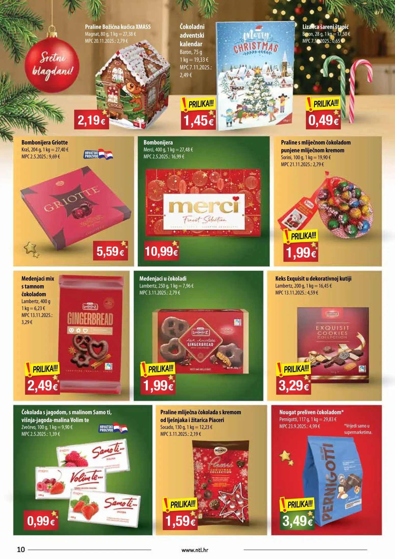 NTL katalog | vrijedi od 17.12.2025 | Stranica: 10 | Proizvodi: Praline, Čokolada, Keks, Bombonijera