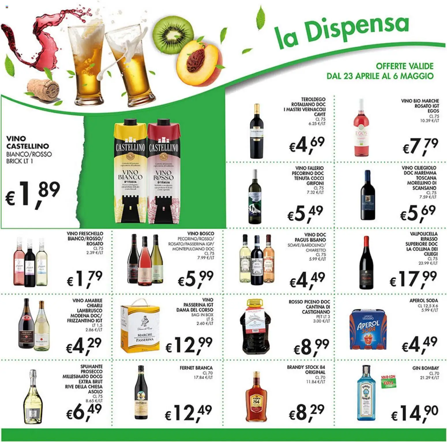 Volantino Coal del 23.04.2026 | Pagina: 16 | Prodotti: Gin, Prosecco, Spumante, Aperol