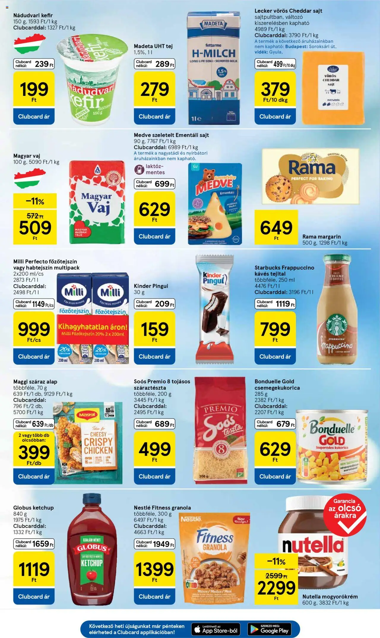 Tesco akciós ujság - amely érvényes a következő dátumtól: 09.10.2025 | Oldal: 5 | Termékek: Habtejszín, Margarin, Rama, Maggi