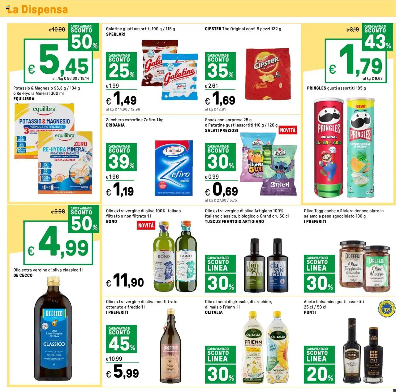 Volantino Iper del 01.08.2025 | Pagina: 19 | Prodotti: Patatine, Zucchero, Olio, Mais