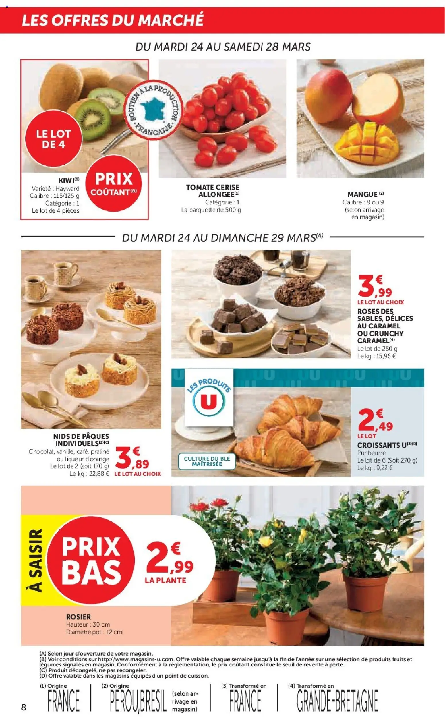 {H1} | Page: 8 | Produits: Mangue, Liqueur, Tomate cerise, Beurre