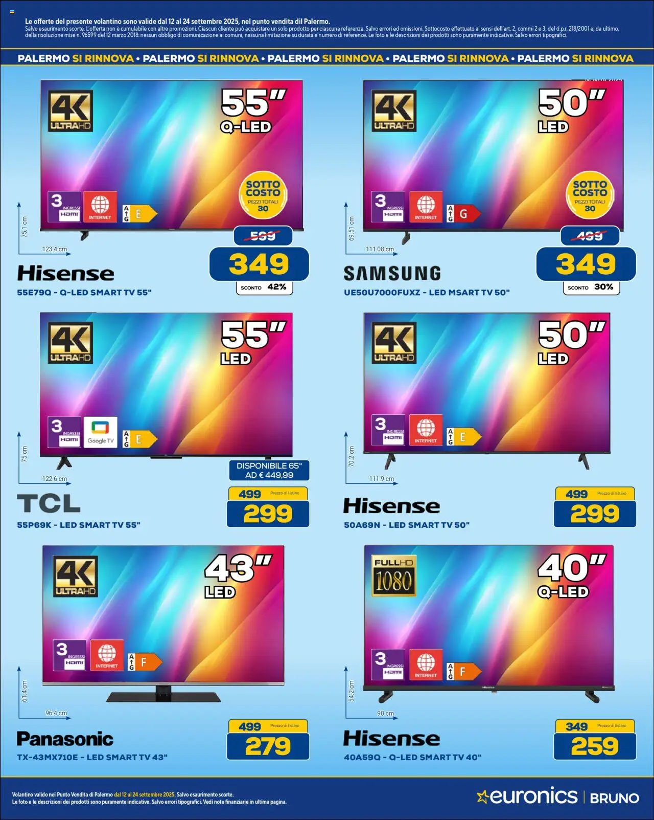Volantino Euronics del 12.09.2025 | Pagina: 17 | Prodotti: smart TV, TV, Samsung