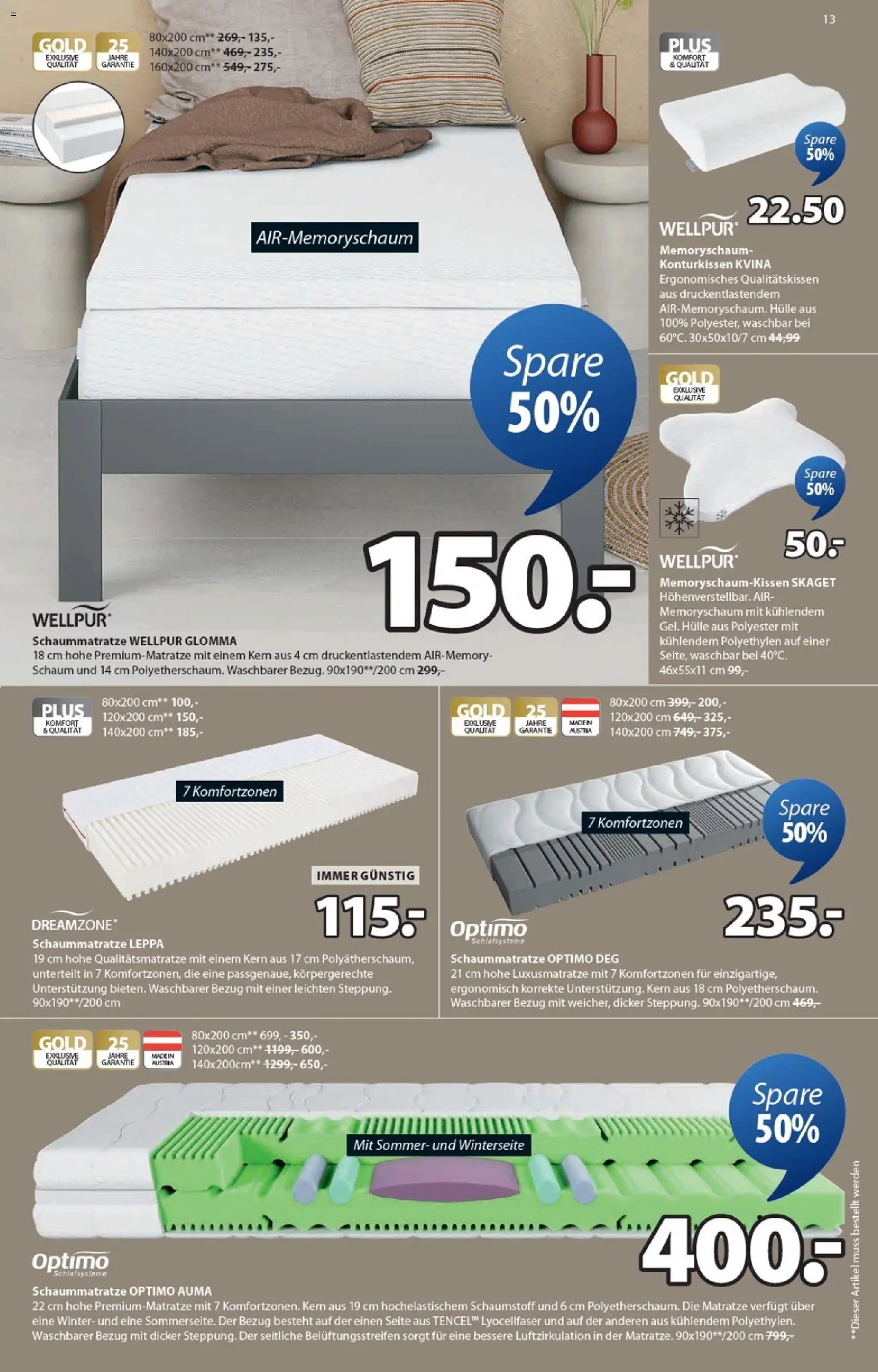 JYSK Prospekt aktuell gültig ab 04.03.2026 | Seite: 13 | Produkte: Hülle, Matratze