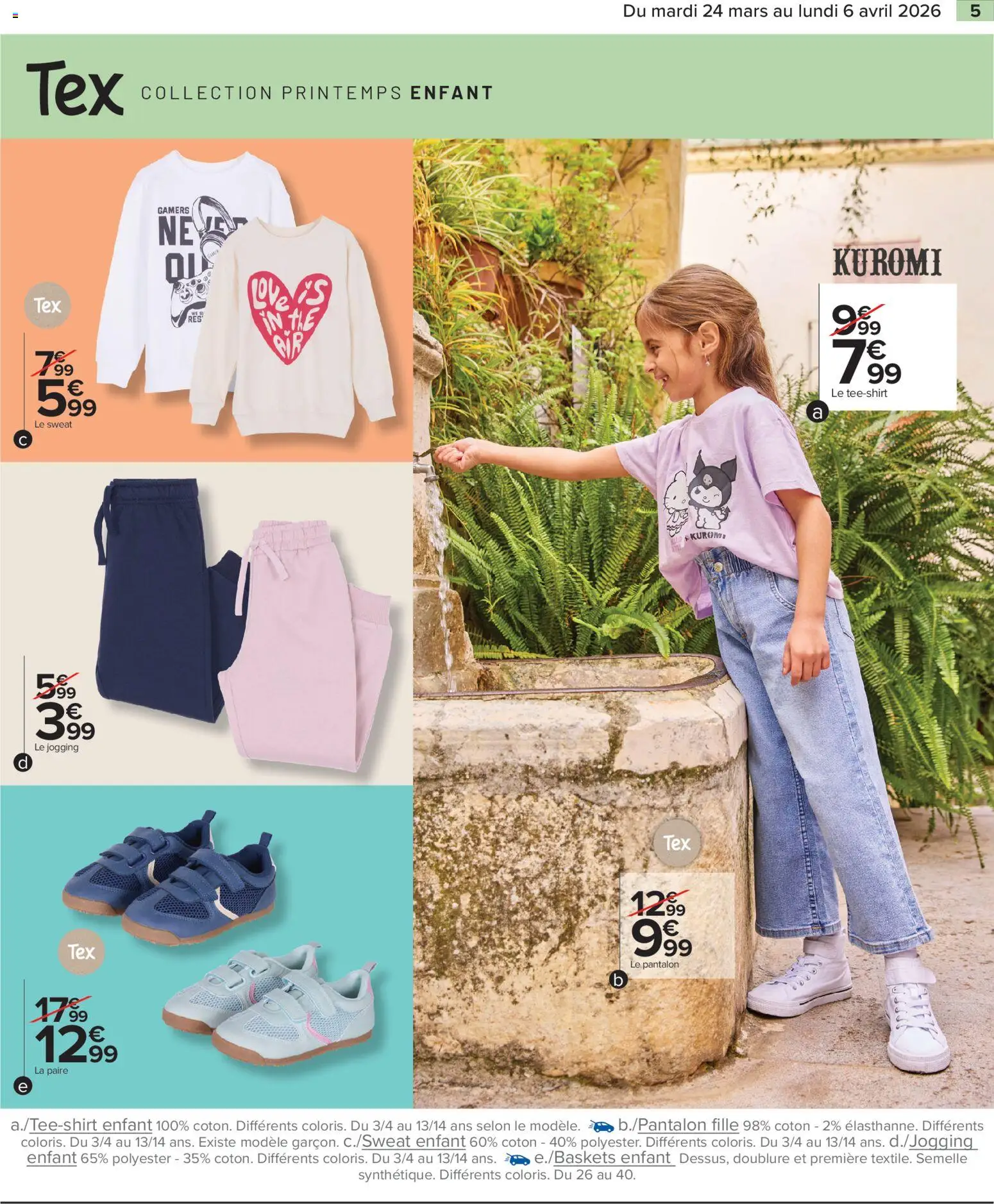 {H1} | Page: 5 | Produits: Coton, Pantalon, Thé