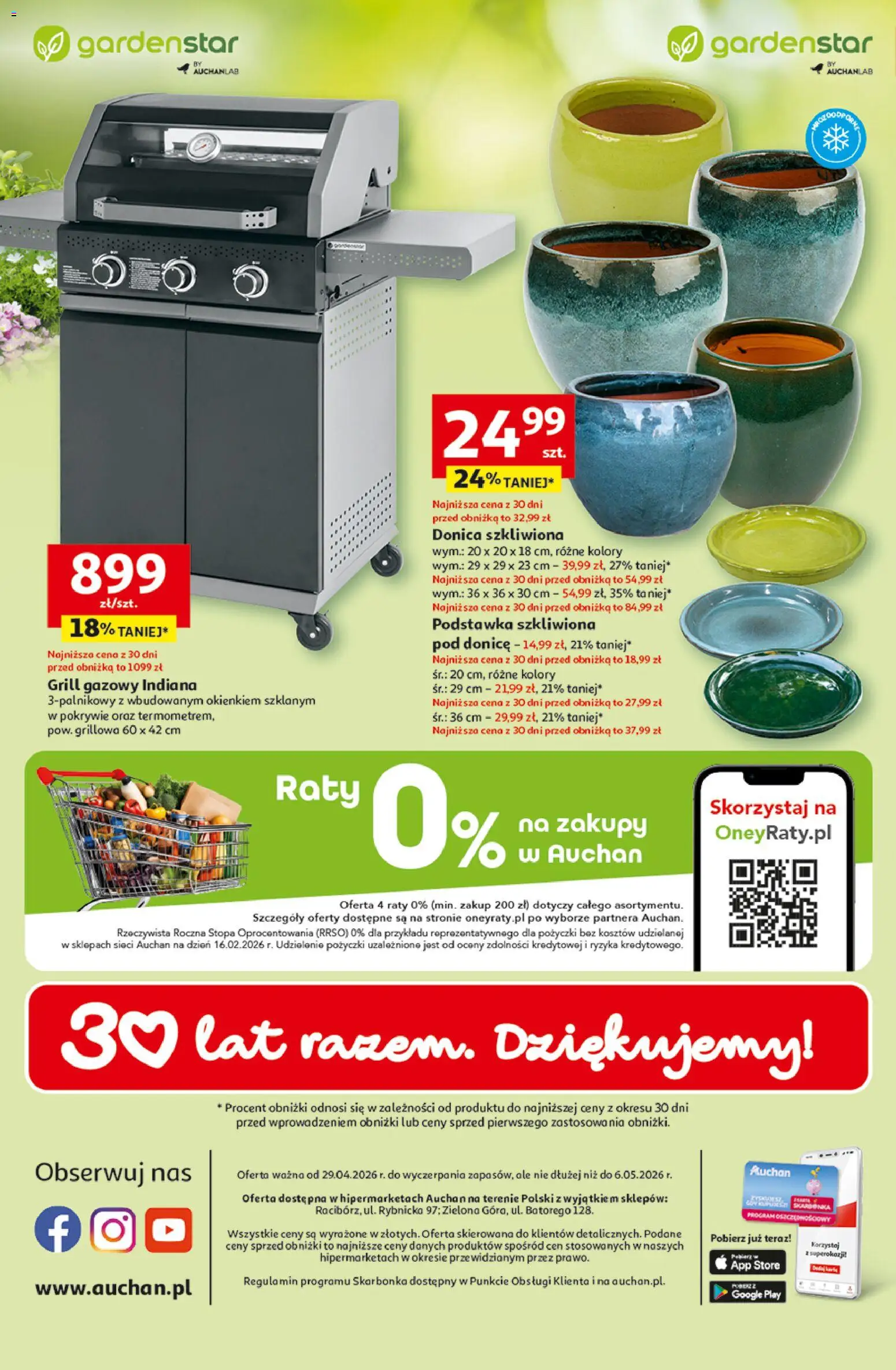 Auchan gazetka - 30 Lat Hipermarket od 29.04.2026 | Strona: 53 | Produkty: Grill, Grill gazowy