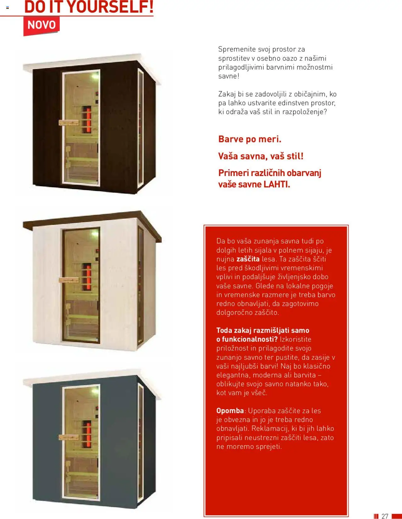 Bauhaus katalog wellness │ velja od 01.01.2025 | Stran: 27