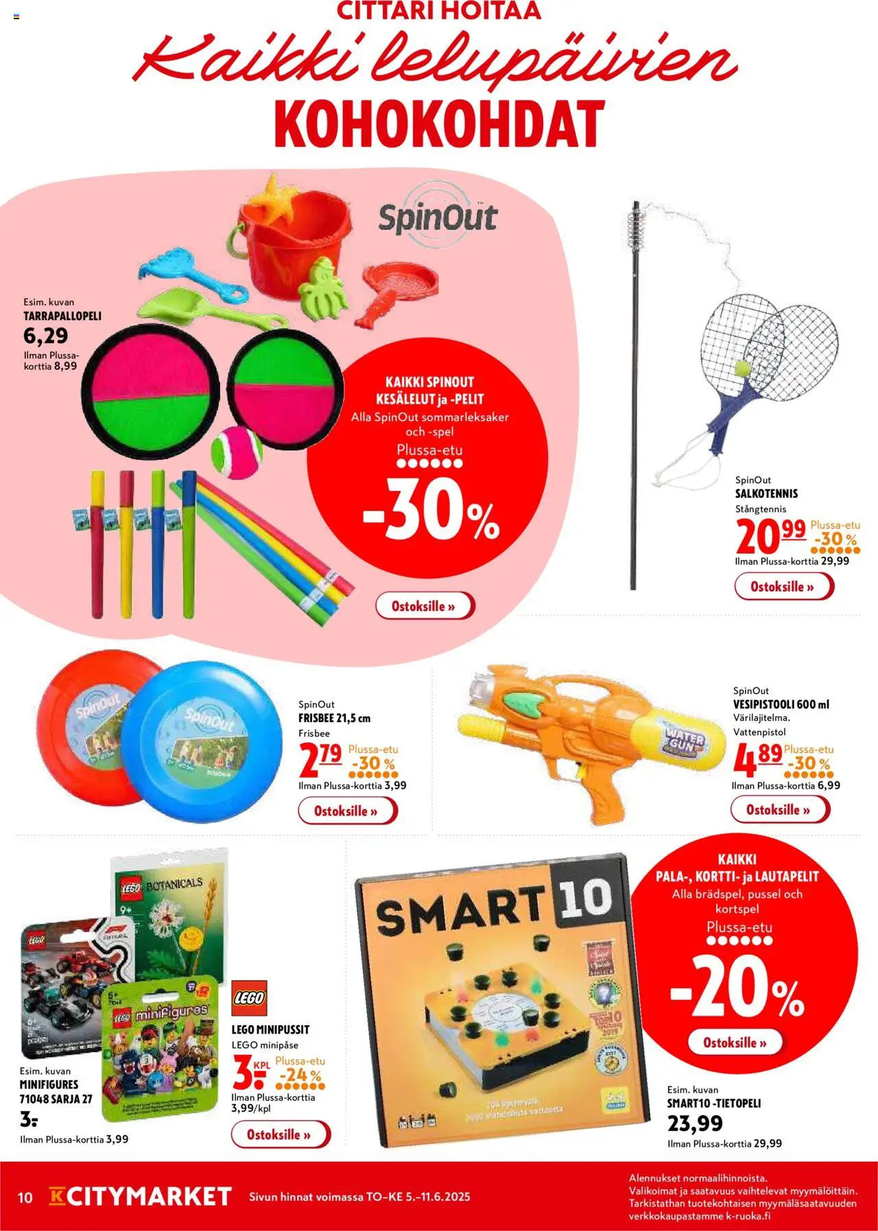  | Sivu: 10 | Tuotteet: Frisbee, Lautapelit