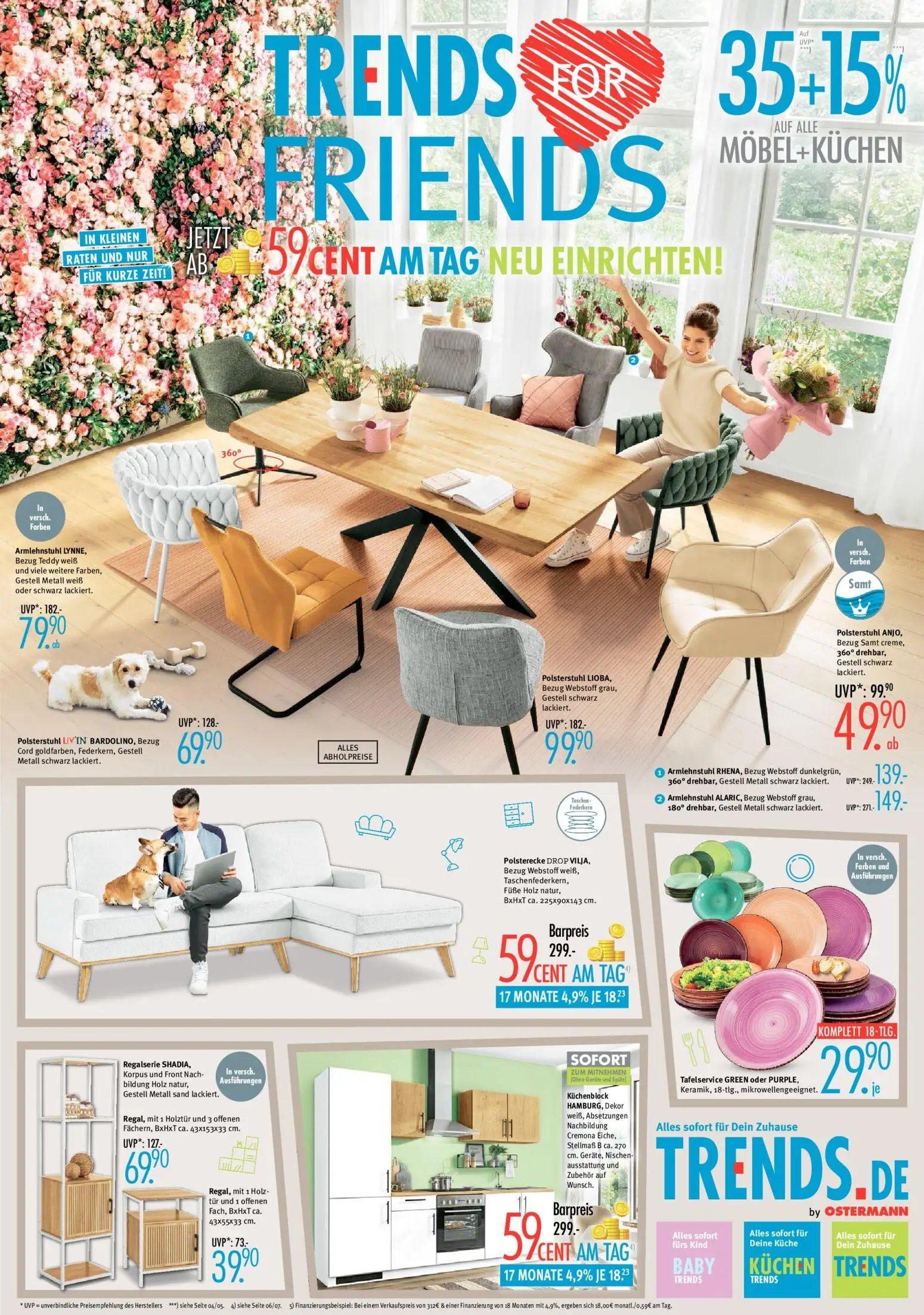 Trends Prospekt 	 – gültig ab 21.02.2026 | Seite: 1 | Produkte: Küchenblock, Küche, Tür, Kuchen