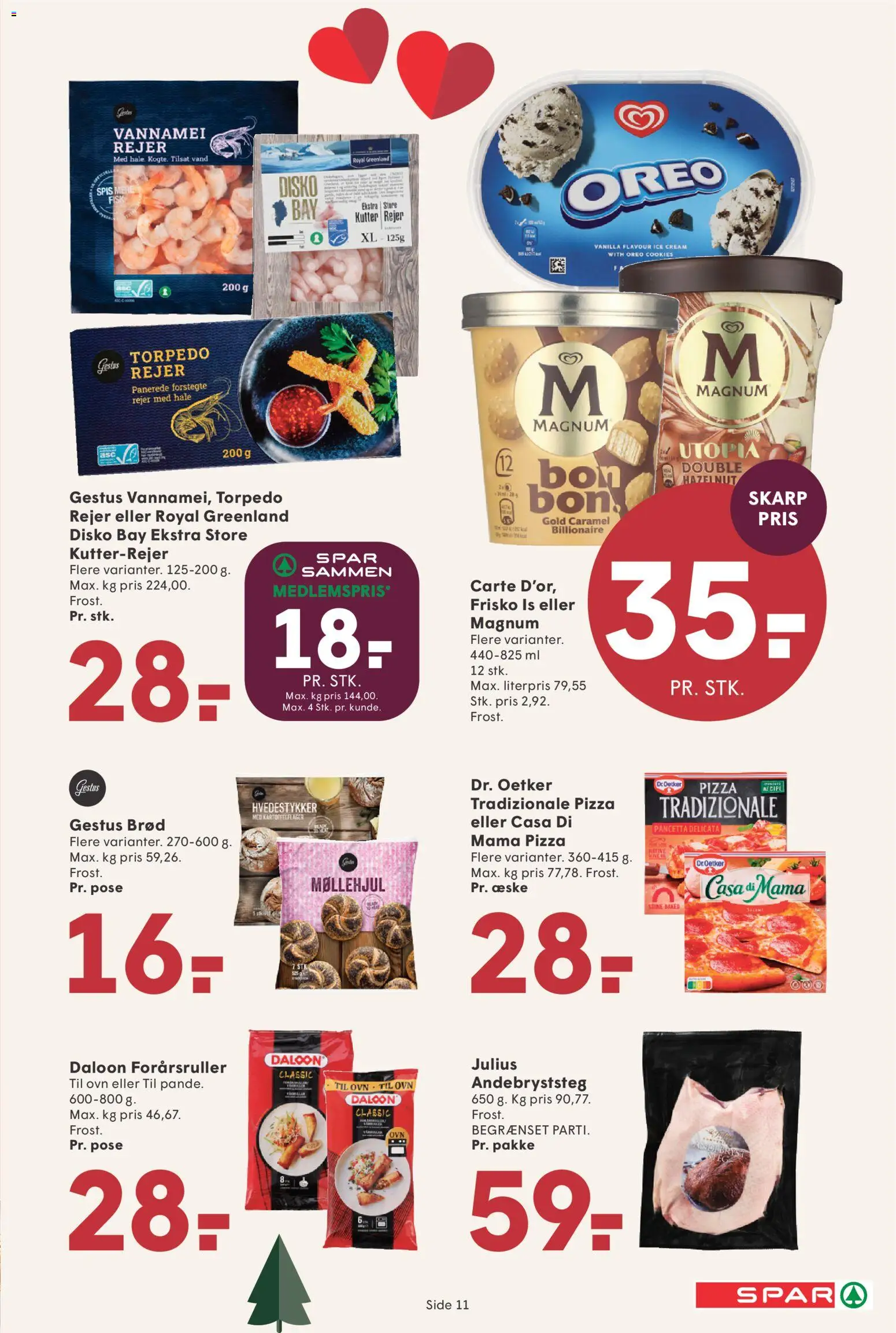 Spar tilbudsavis – gyldig fra 14.11.2025 | Side: 12 | Produkter: Brød, Cookies, Rejer, Oreo