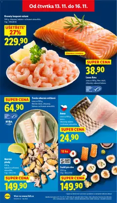 Náhled letáku Treska obecná svíčková, cena za 100 g, filet bez kůže, chlazený, baleno v ochranné atmosféře od 13.11.2025 | Strana: 12