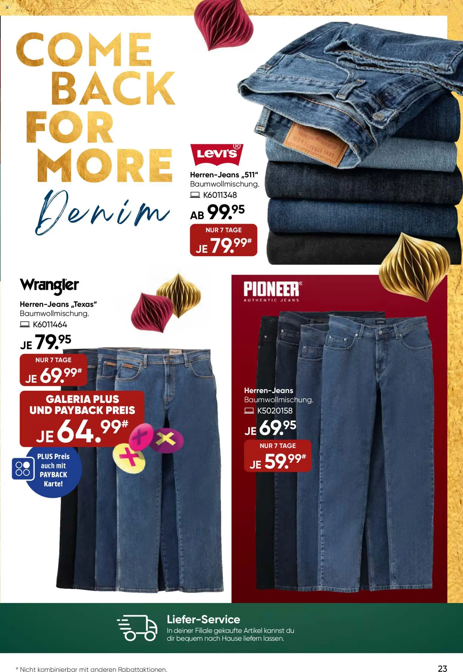 Galeria Karstadt Kaufhof Prospekt 	 – gültig ab 10.12.2025 | Seite: 23 | Produkte: Jeans