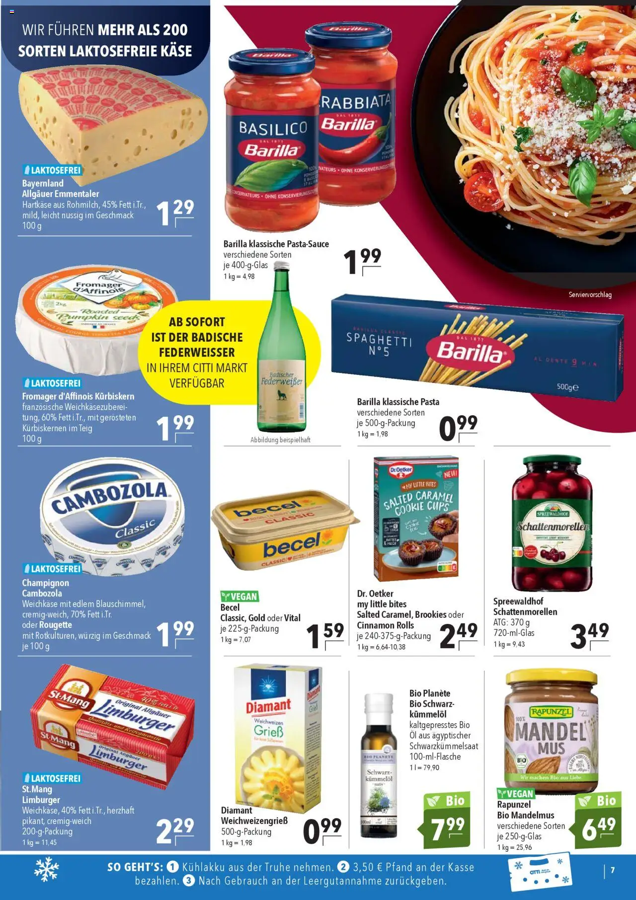 CITTI Markt Prospekt 	 – gültig ab 17.09.2025 | Seite: 7 | Produkte: Truhe, Barilla, Öl, Pasta