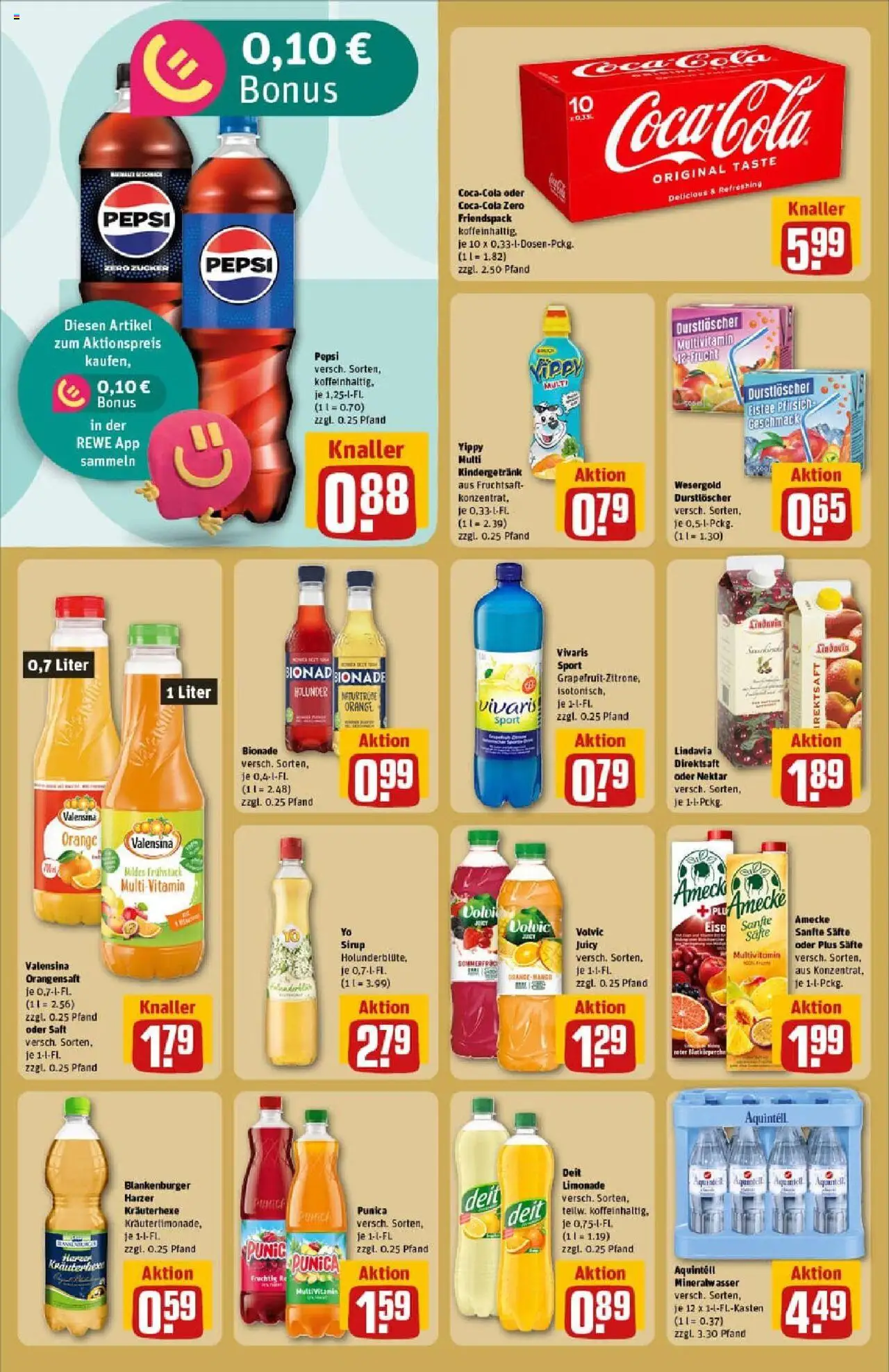 Rewe prospekt Pattensen	 – gültig ab 01.09.2025 | Seite: 22 | Produkte: Durstloscher, Orangensaft, Valensina, Saft
