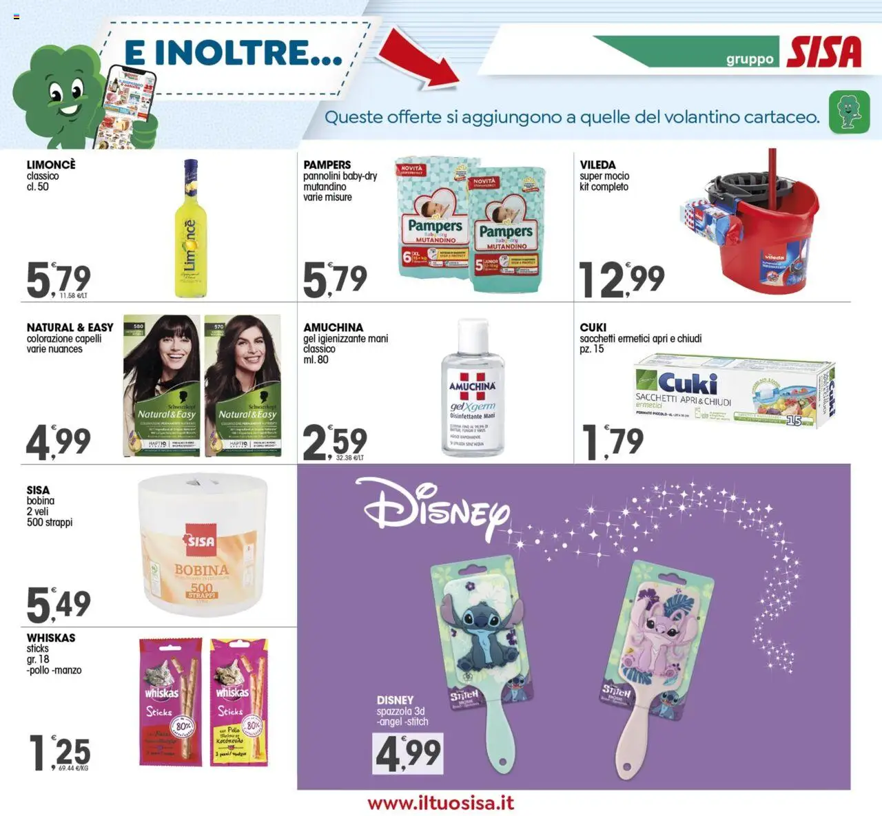 Volantino SISA del 12.09.2025 | Pagina: 15 | Prodotti: Spazzola, Colorazione capelli, Manzo, Pampers