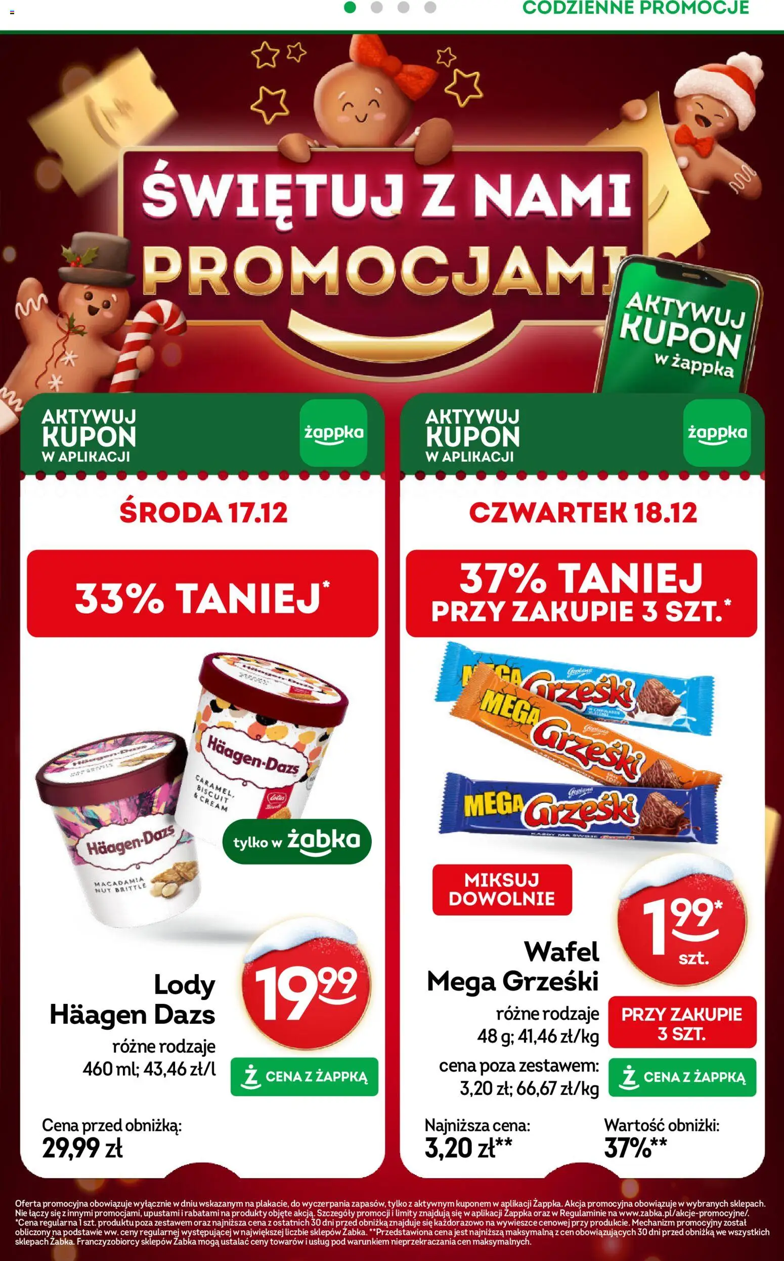 Żabka Gazetka od 17.12.2025 | Strona: 2 | Produkty: Haagen dazs, Lody