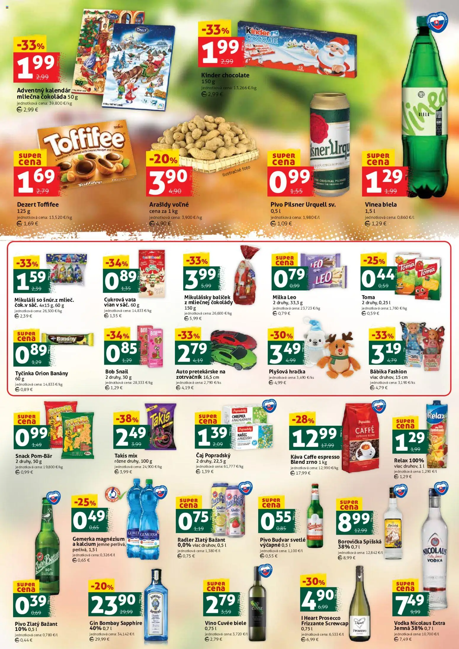 Nové COOP Jednota akcie – leták je platný od 14.11.2025 | Strana: 3 | Produkty: Víno, Gin, Gemerka, Arašidy