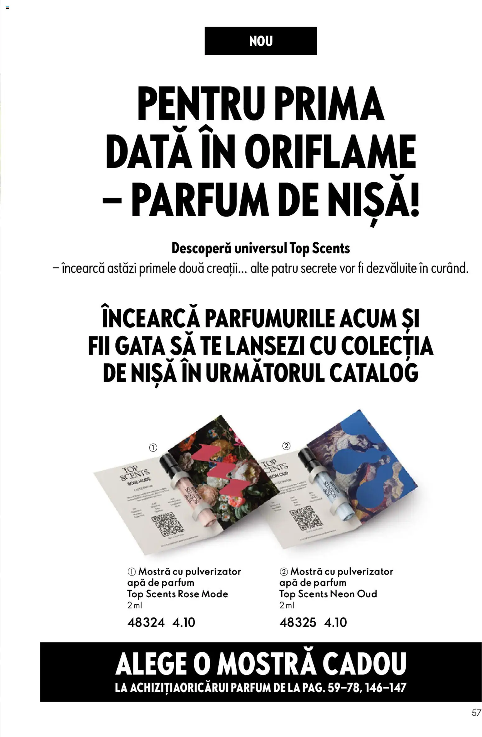 Noul catalog Oriflame – valabil de la 25.03.2026 | Pagină: 57 | Produse: Apă de parfum, Top, Parfum, Apă
