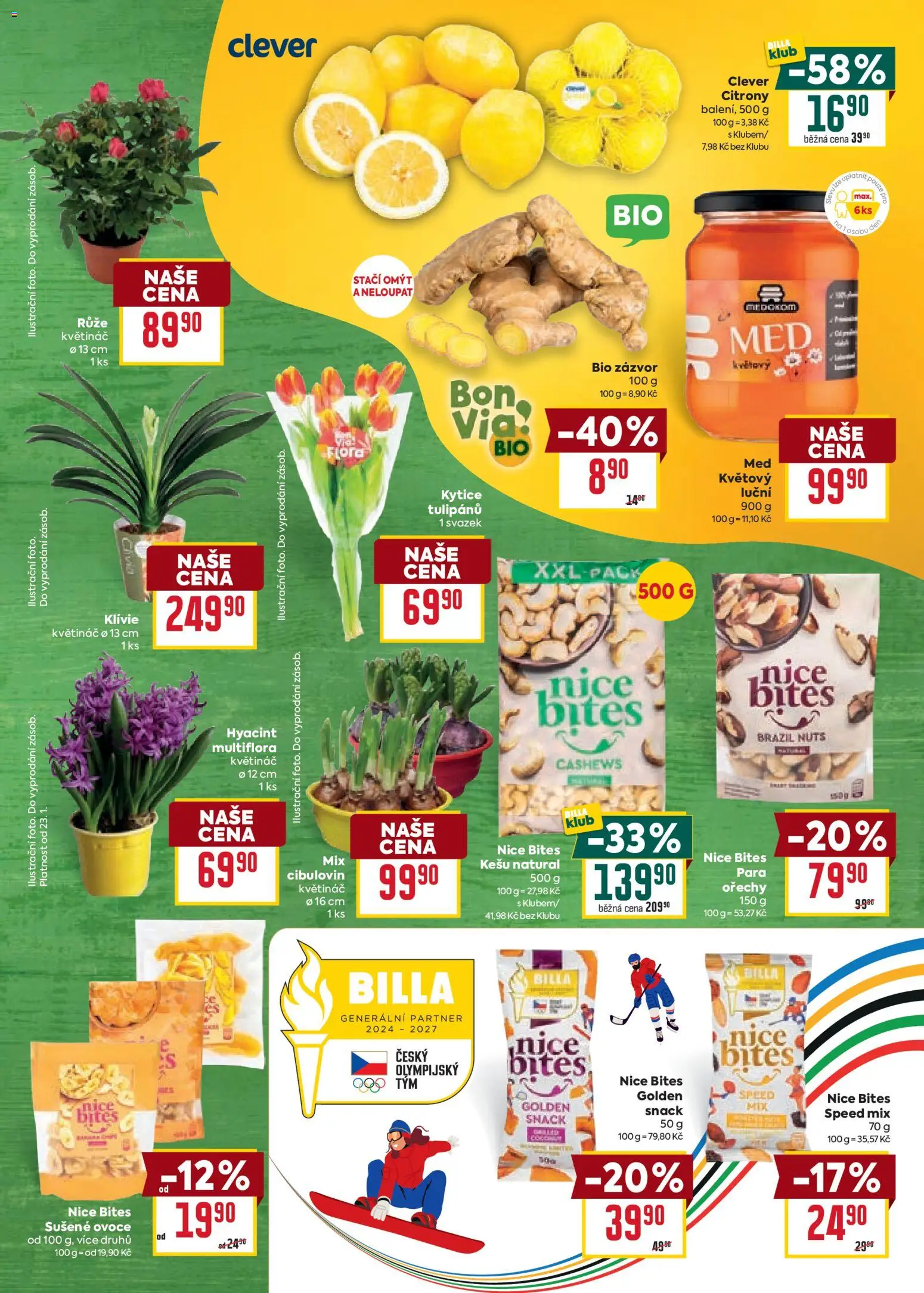 Billa Velký leták od 21.01.2026 | Strana: 7 | Produkty: Kytice, Zázvor, Sušené ovoce, Flora