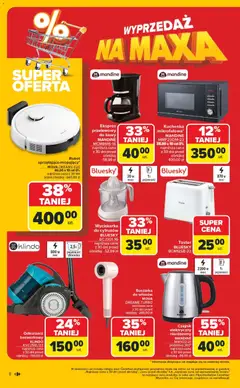 Pogląd oferty "Carrefour Gazetka - Wyprzedaż" - ważna od 15.12.2025 | Strona: 8 | Produkty: Suszarka, Czajnik, Robot, Wyciskarka