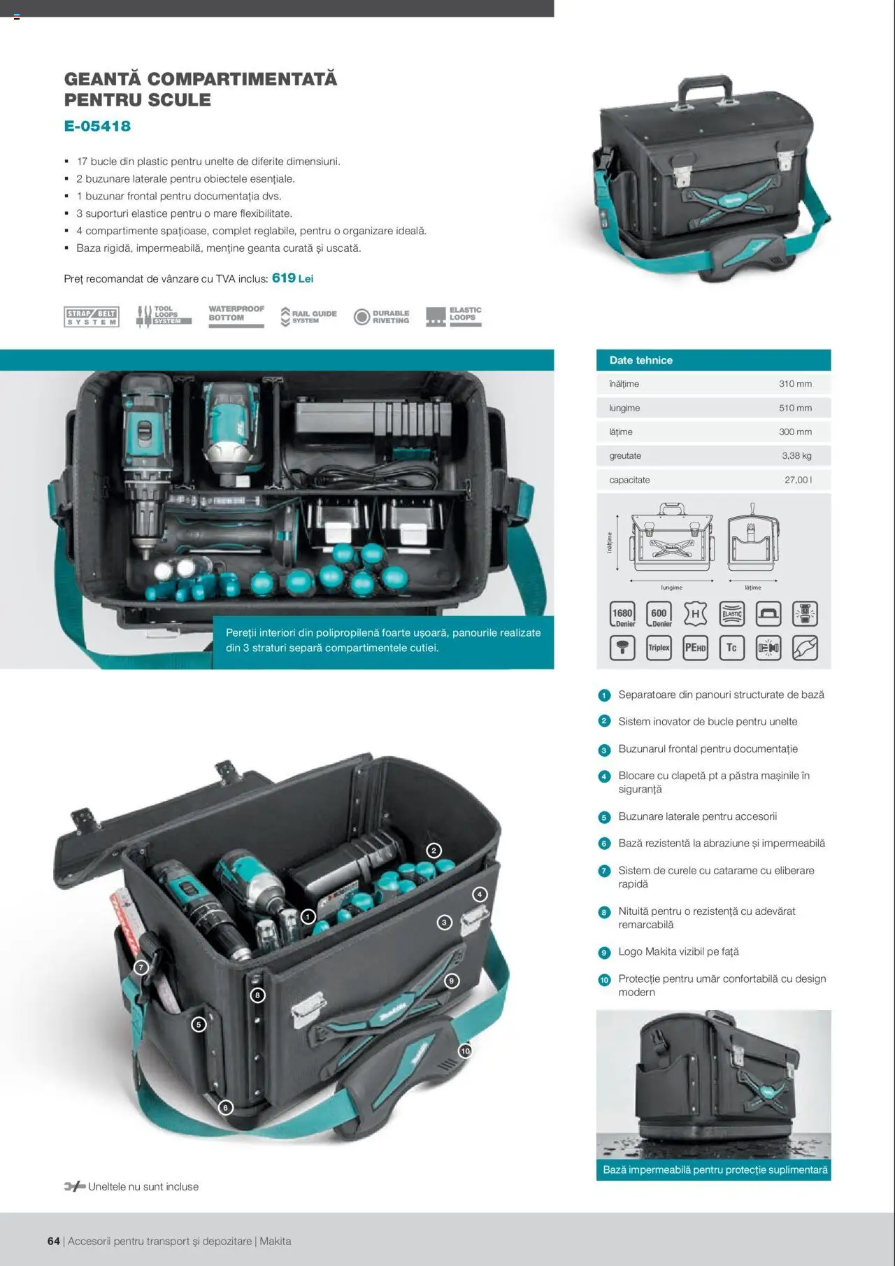Makita catalog - Accesorii pentru transport si depozitare   – valabil de la 06.09.2021 | Pagină: 64
