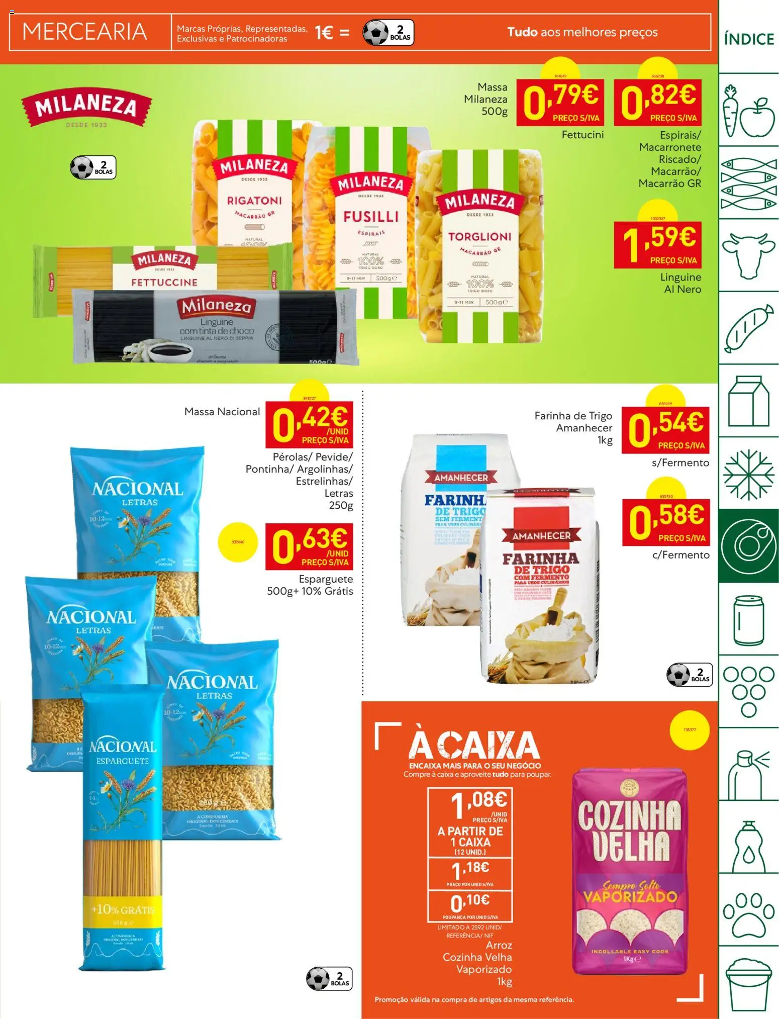 Recheio folheto │ válido de 28.04.2026 | Página: 23 | Produtos: Farinha de trigo, Milaneza, Massa, Massa milaneza