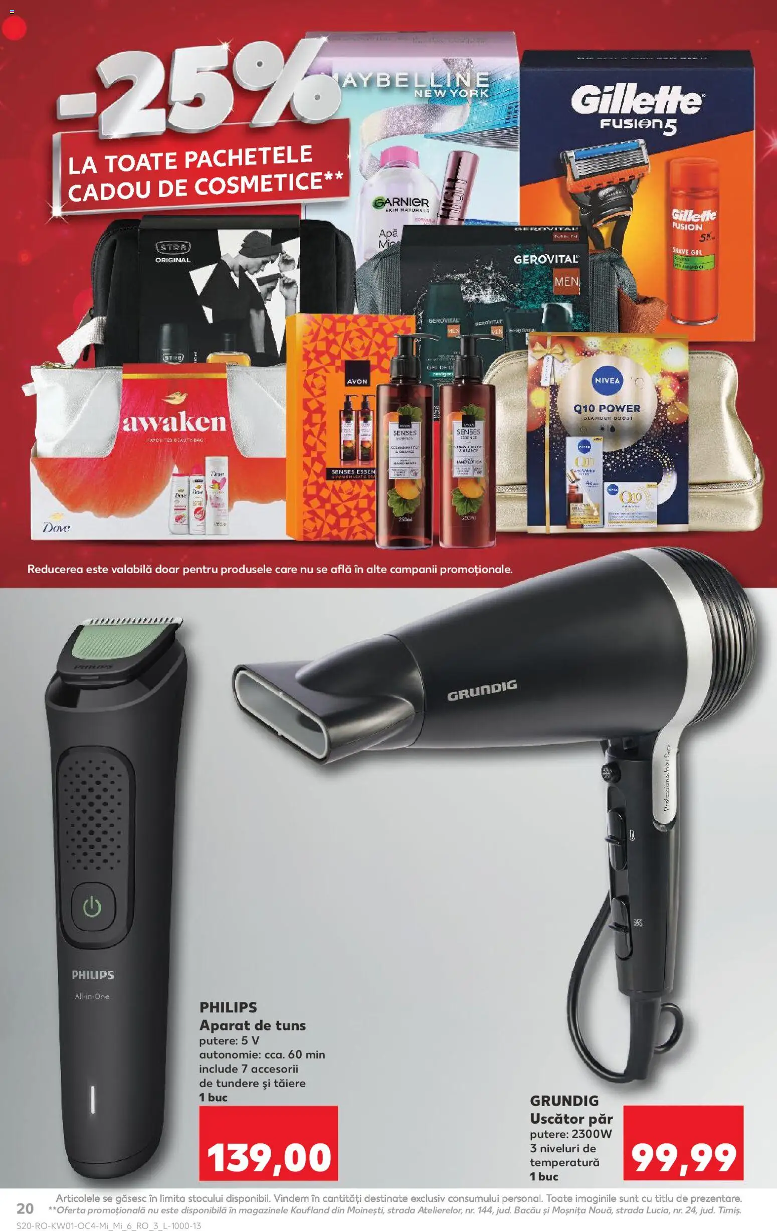 Noul catalog Kaufland – valabil de la 31.12.2025 | Pagină: 20 | Produse: Trimmer, Enginar, Uscător
