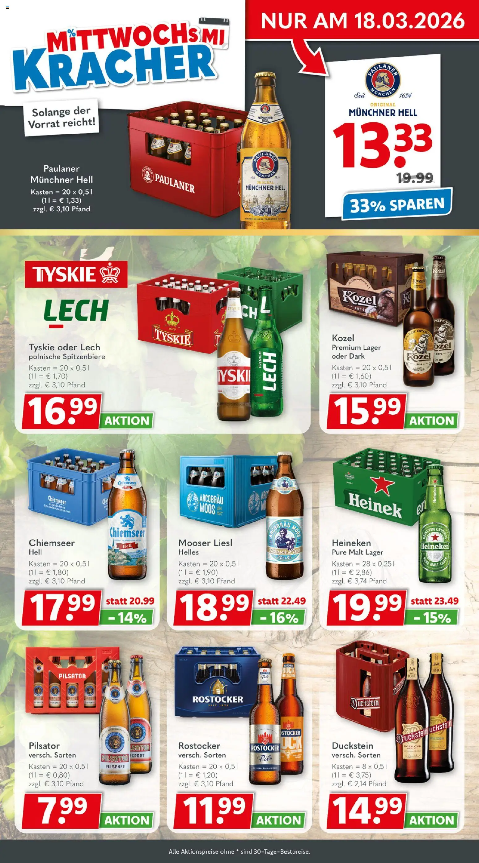 Getränkeland Prospekt 	 – gültig ab 16.03.2026 | Seite: 2 | Produkte: Tyskie, Pils, Heineken, Paulaner
