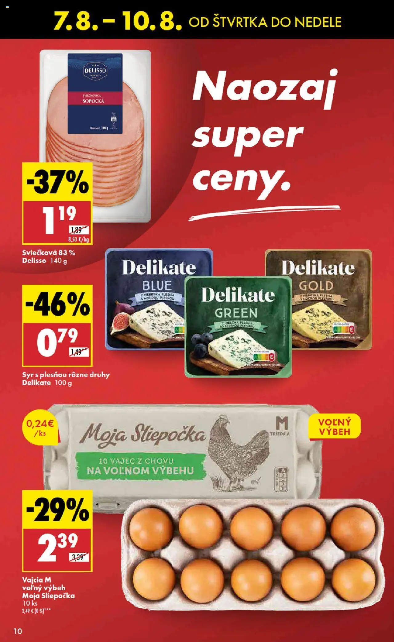 Biedronka leták │ platný od 07.08.2025 | Strana: 10 | Produkty: Syr, Vajcia