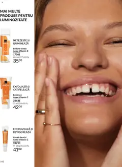 Noul catalog Avon – valabil de la 01.09.2025 | Pagină: 142 | Produse: Loțiune tonică, Exfoliant, Cremă
