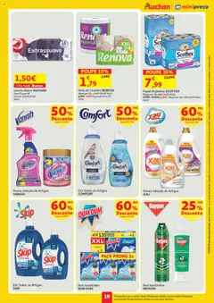 Auchan folheto │ válido de 17.07.2025 | Página: 19 | Produtos: Papel higiénico, Perfume, Pó