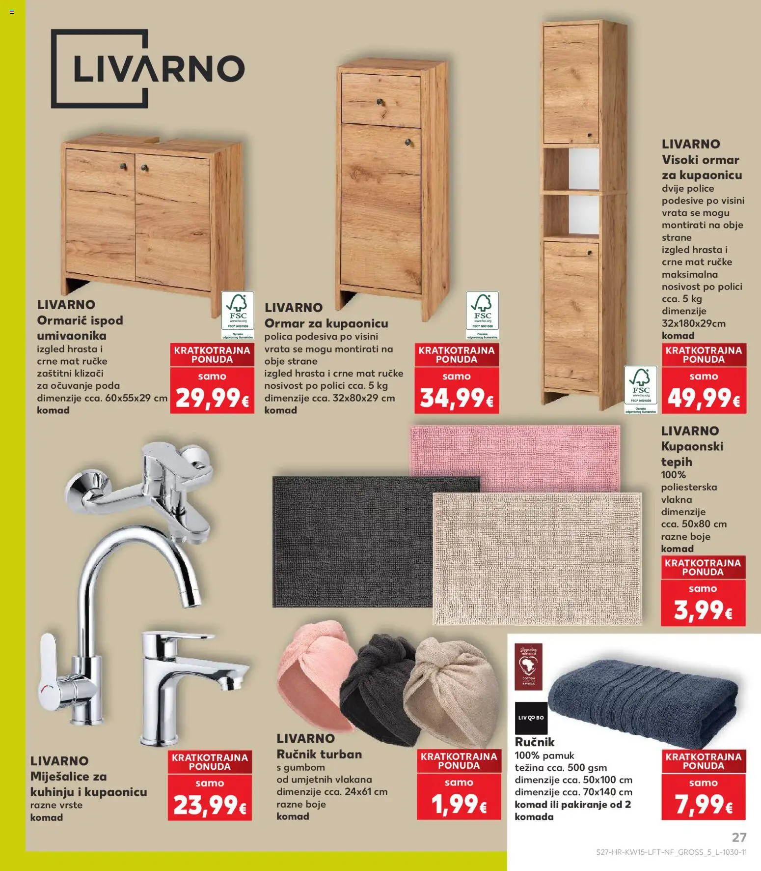 Kaufland katalog | vrijedi od 08.04.2026 | Stranica: 27 | Proizvodi: Ormar, Tepih, Ručnik, Vrata