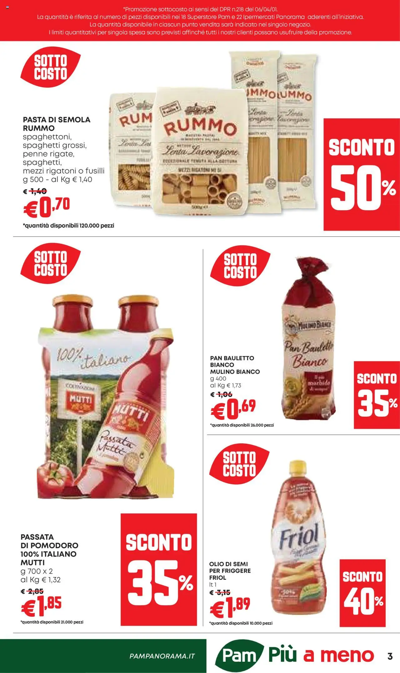Volantino Panorama del 11.09.2025 | Pagina: 3 | Prodotti: Pasta, Torta, Mutti, Penne