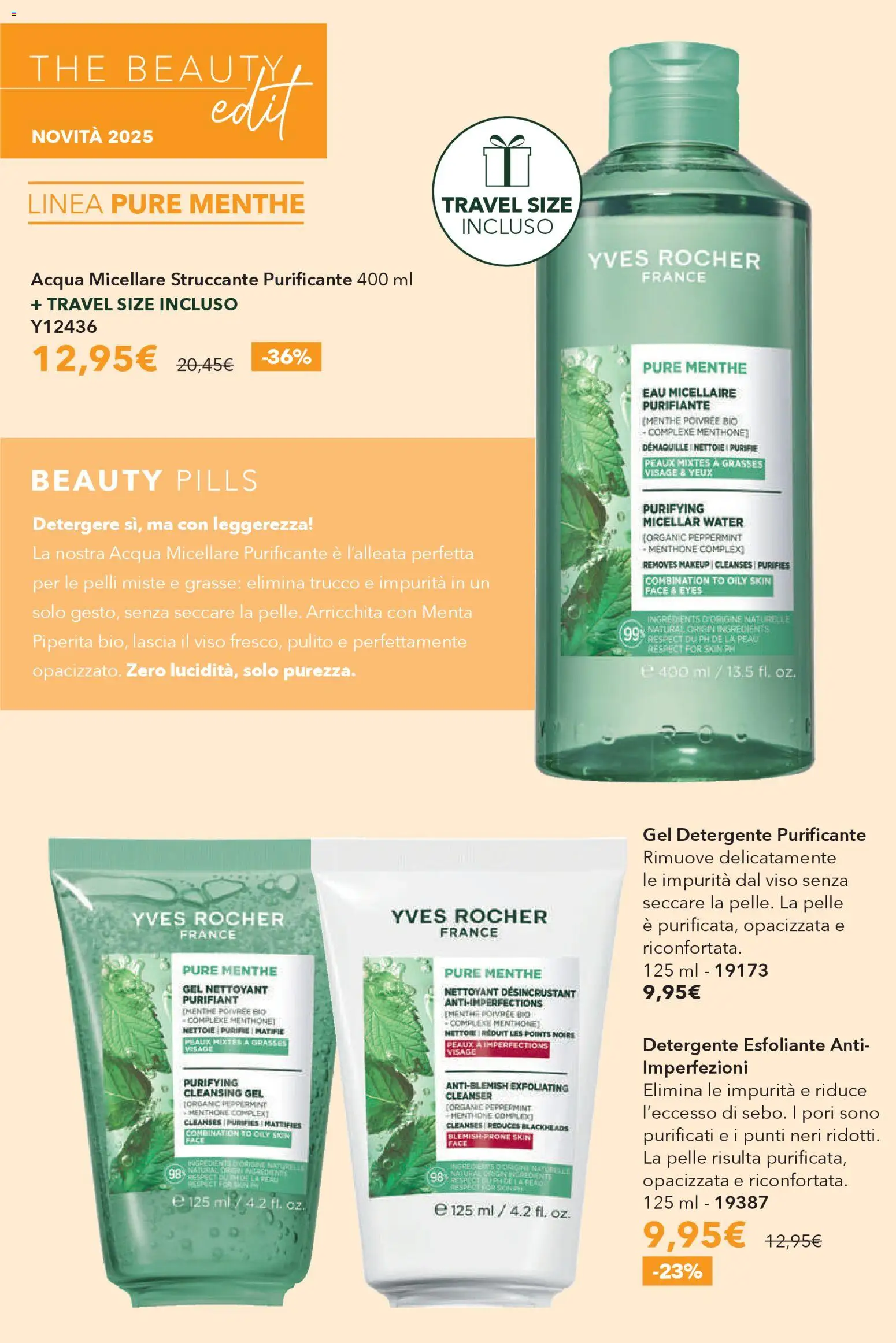 Volantino Yves Rocher del 16.12.2025 | Pagina: 24 | Prodotti: Acqua micellare, Detergente, The, Trucco