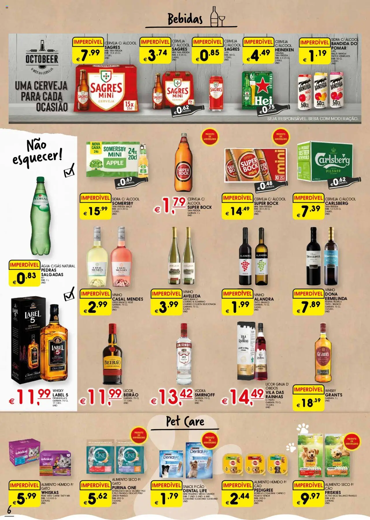 Meu Super folheto │ válido de 09.10.2025 | Página: 6 | Produtos: Super bock, Licor, Somersby, Carne