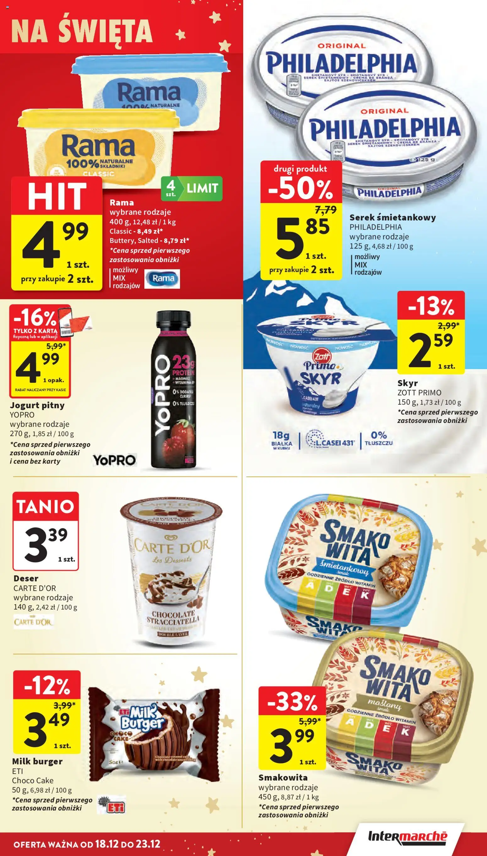 Intermarche Gazetka od 18.12.2025 | Strona: 41 | Produkty: Karta, Serek, Jogurt pitny, Jogurt