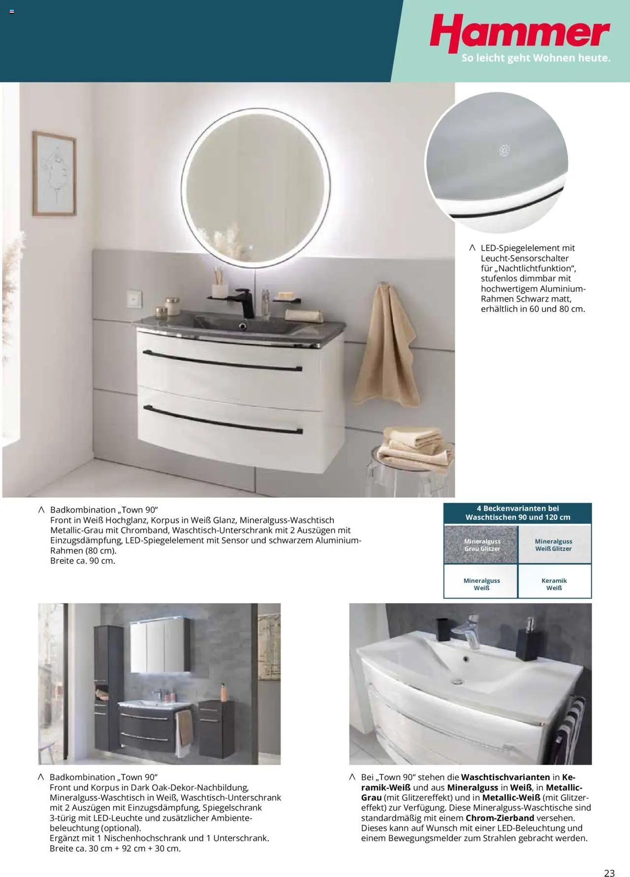 Hammer Zuhause Nautic Badmoebel - gültig ab dem 01.01.2024 | Seite: 23 | Produkte: Spiegelschrank