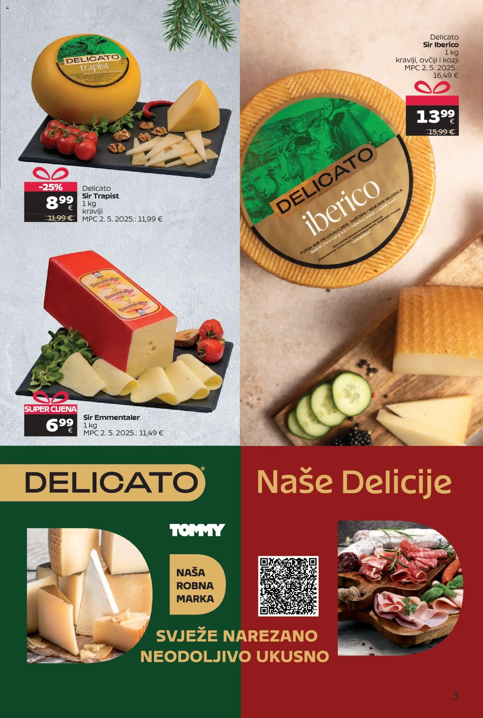 Tommy katalog | vrijedi od 15.12.2025 | Stranica: 3 | Proizvodi: Sir, Trapist, Tvrdi sir