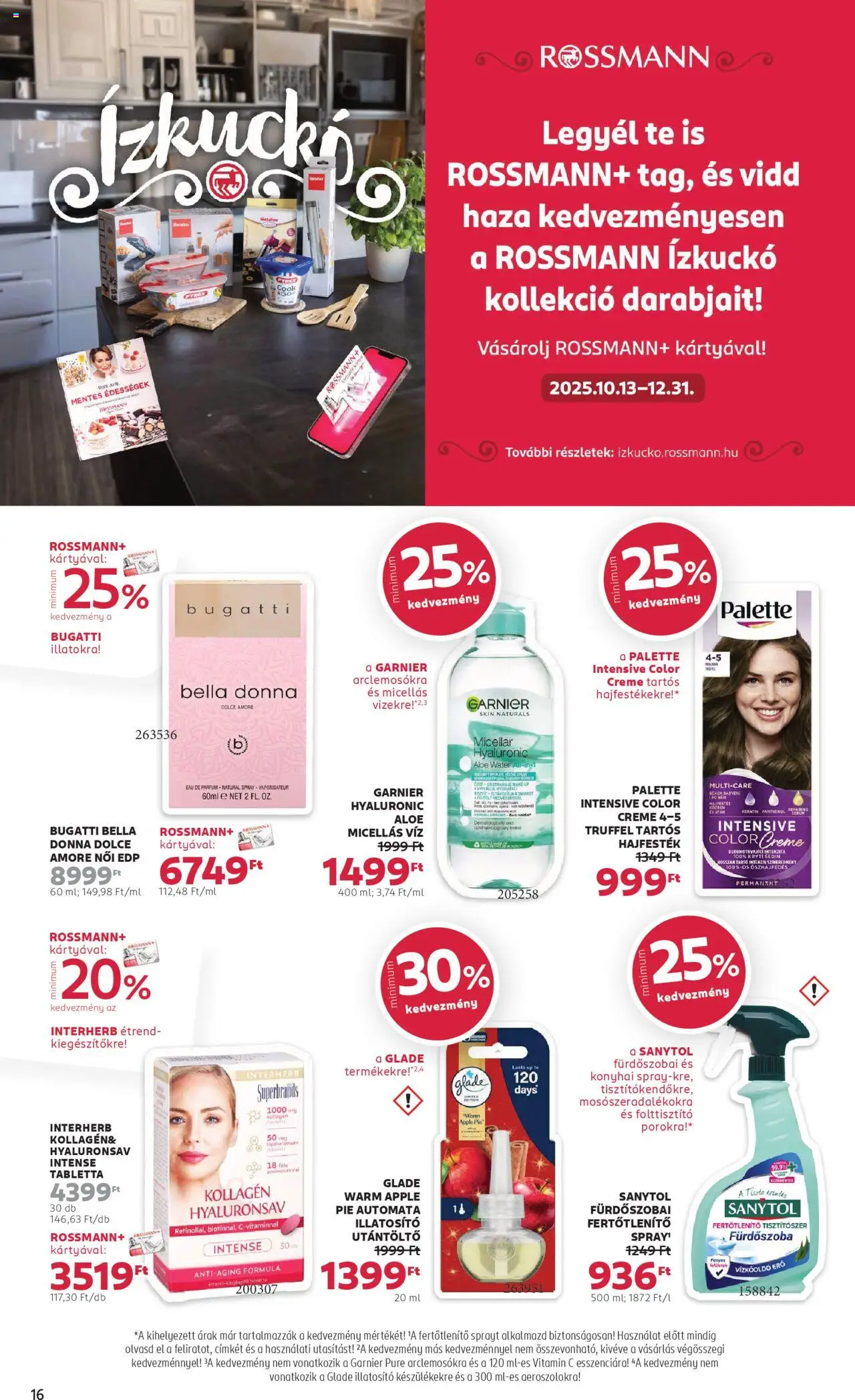 Rossmann akciós ujság - amely érvényes a következő dátumtól: 20.10.2025 | Oldal: 18 | Termékek: Hajfesték, Kollagén, Parfüm, Folttisztító