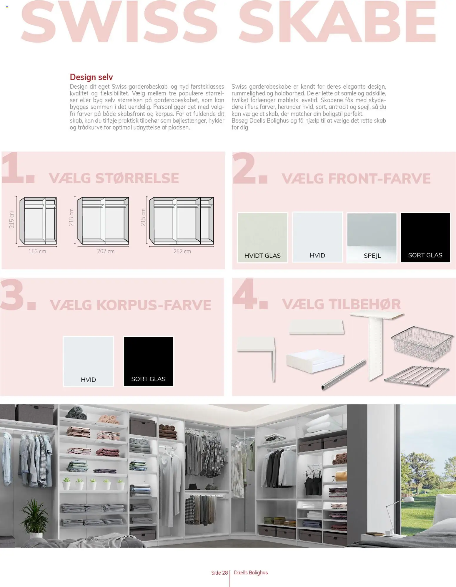 Daells Bolighus tilbudsavis – gyldig fra 11.02.2026 | Side: 28 | Produkter: Garderobeskabe, Skab, Spejl, Søm