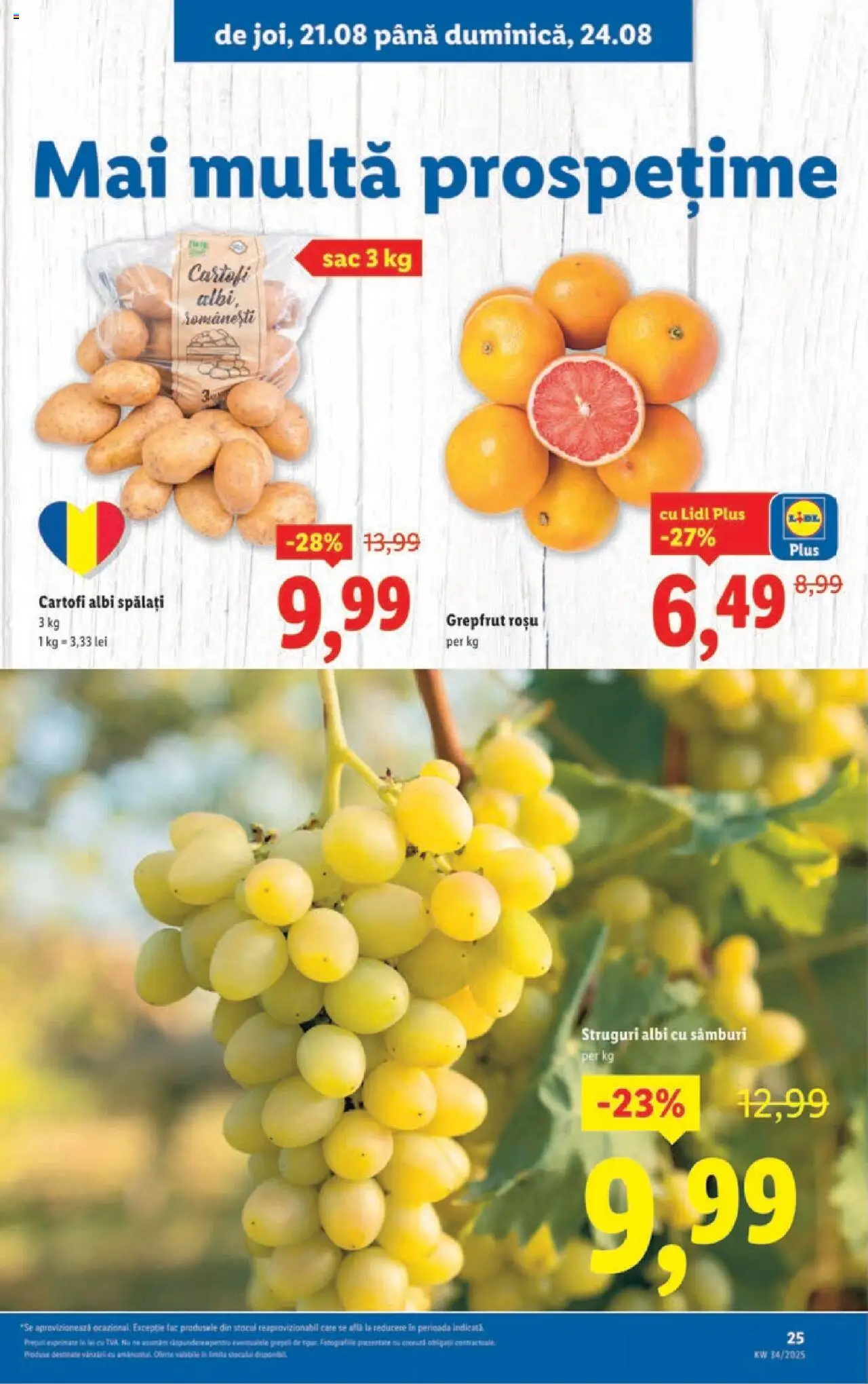 Catalog Lidl – valabil de la 18.08.2025 | Pagină: 25 | Produse: Struguri, Grepfrut, Cartofi