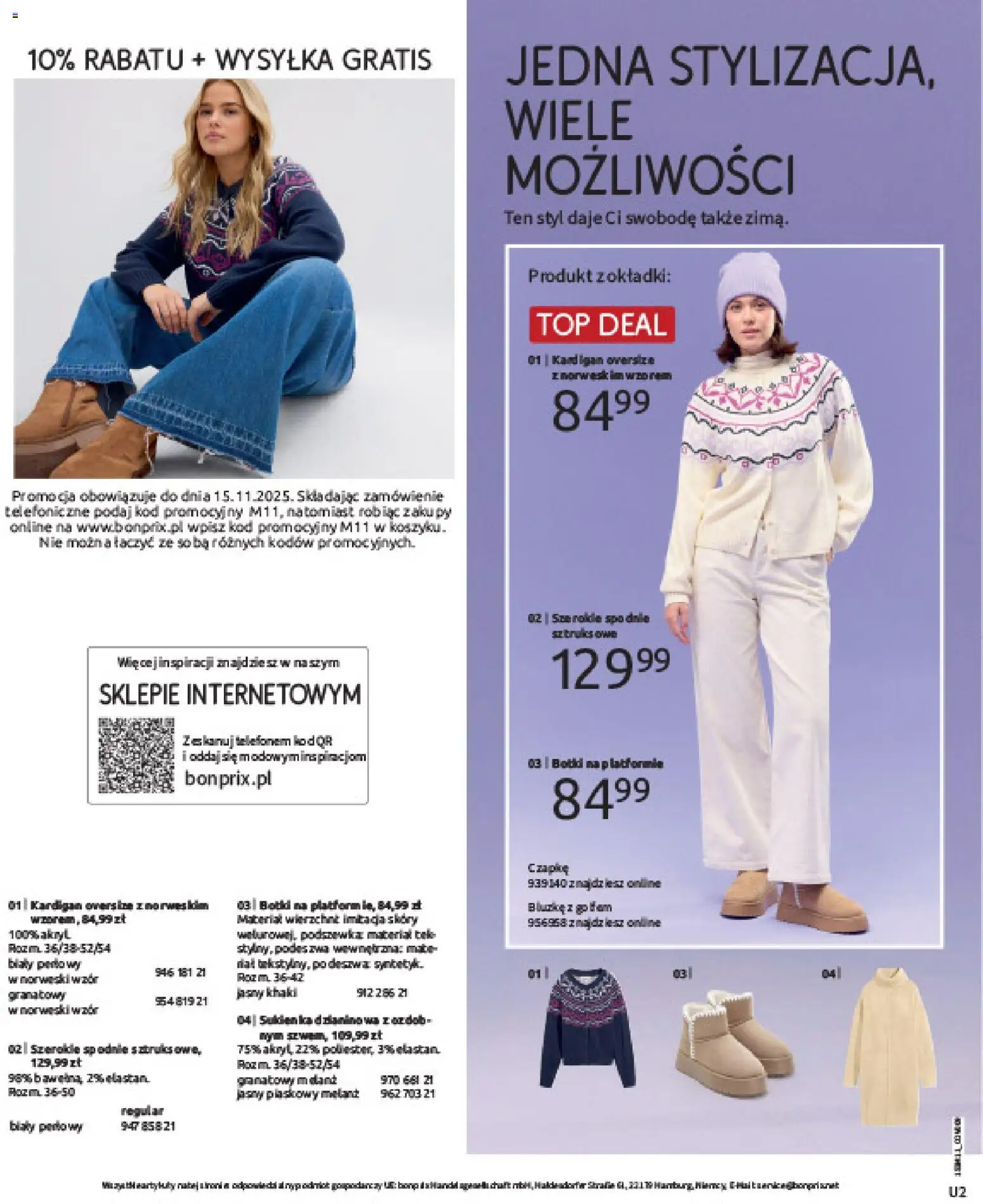 BonPrix Katalog - Na Listę Życzeń od 15.12.2025 | Strona: 2 | Produkty: Top, Spodnie, Kardigan, Róż
