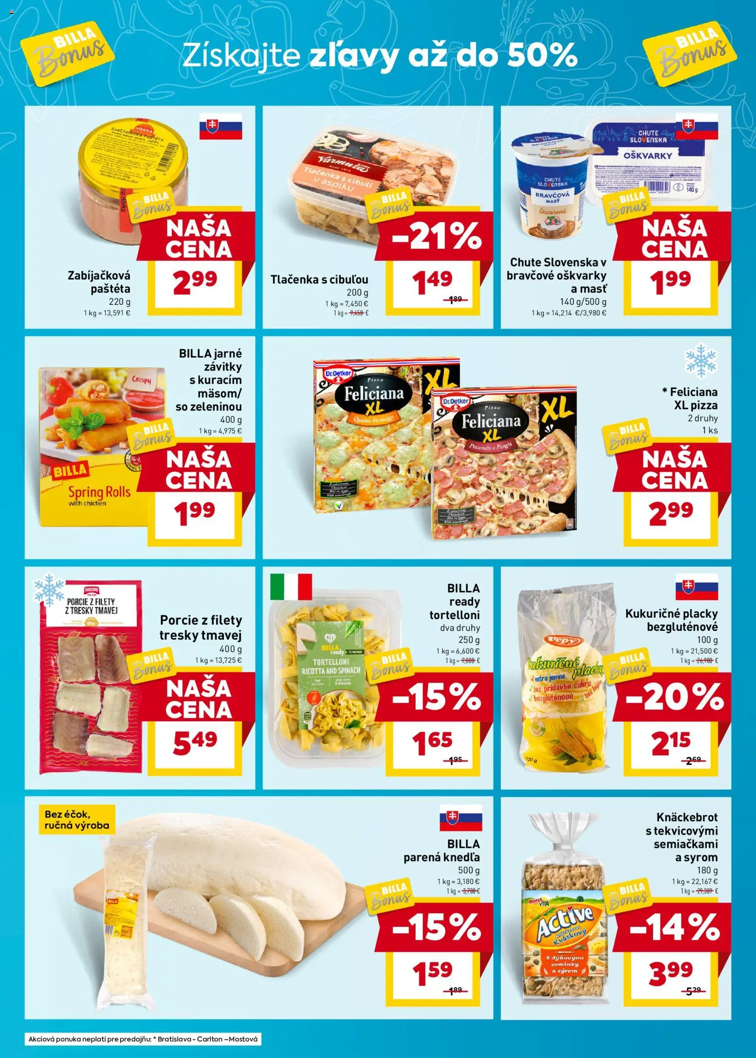 Nové Billa akcie – leták je platný od 02.01.2026 | Strana: 3 | Produkty: Pizza