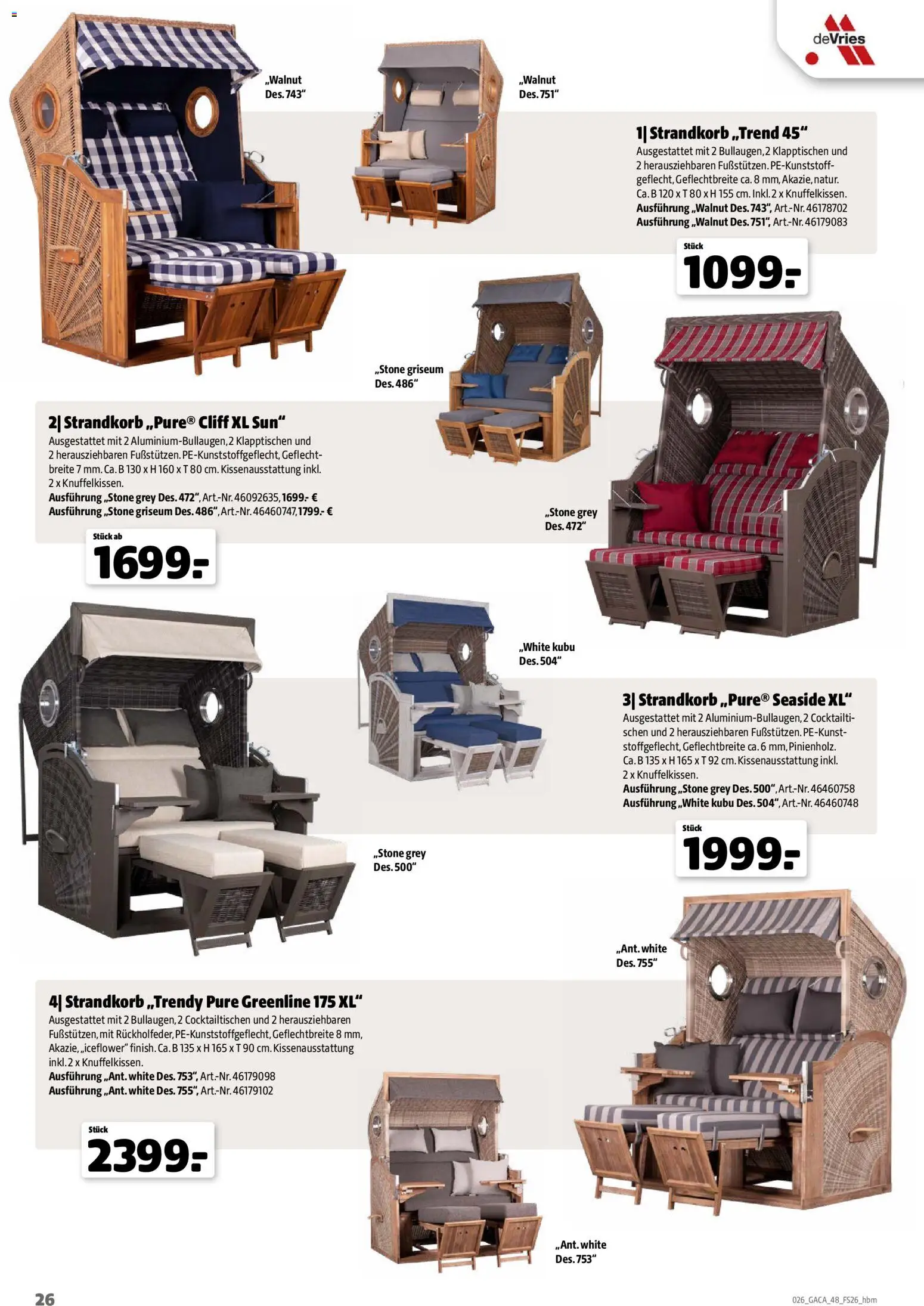 Hagebau Gartenmöbelsortiment – gültig ab 02.03.2026 | Seite: 26