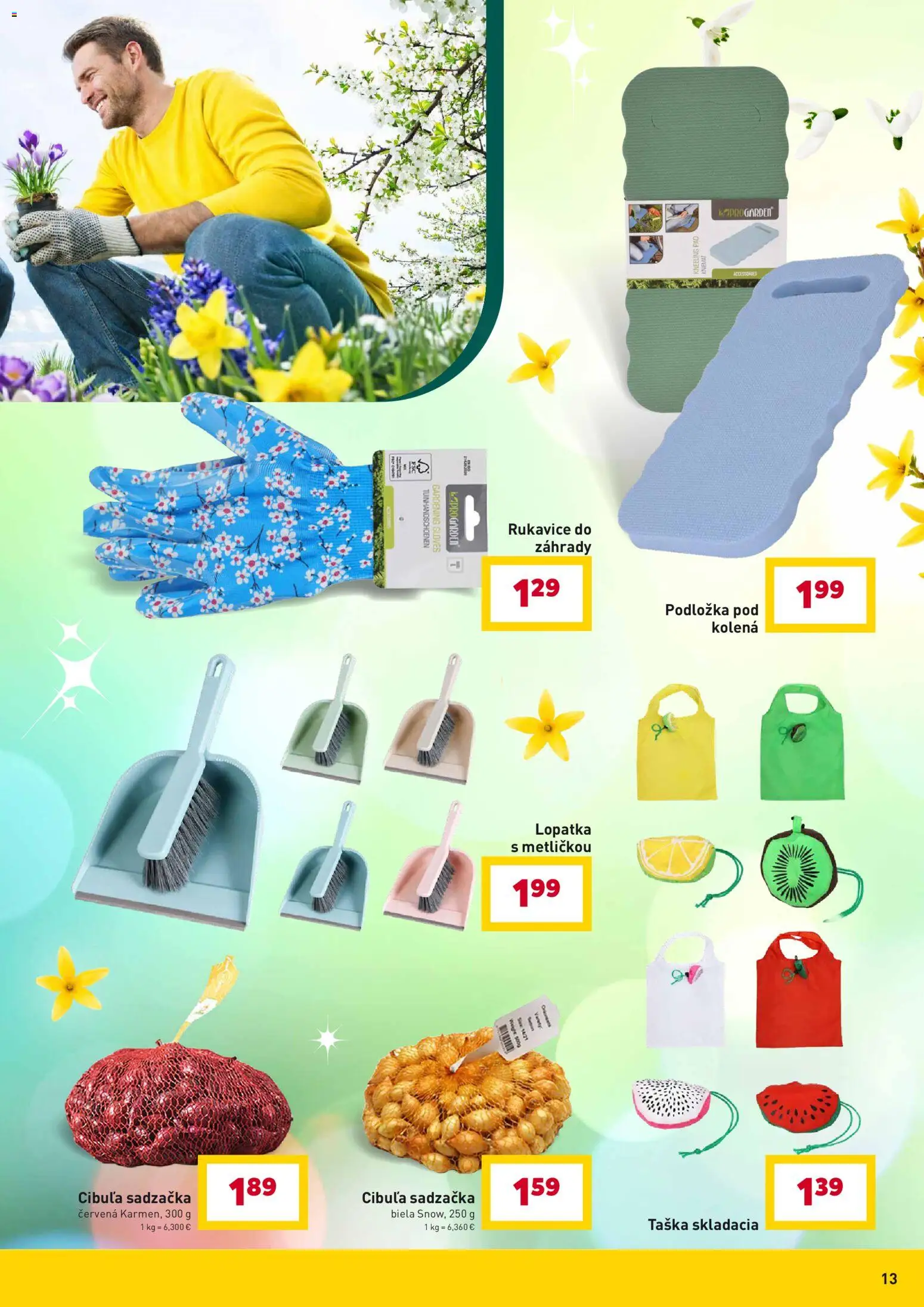 Nové Billa akcie – leták je platný od 25.02.2026 | Strana: 13 | Produkty: Cibuľa, Rukavice, Taška