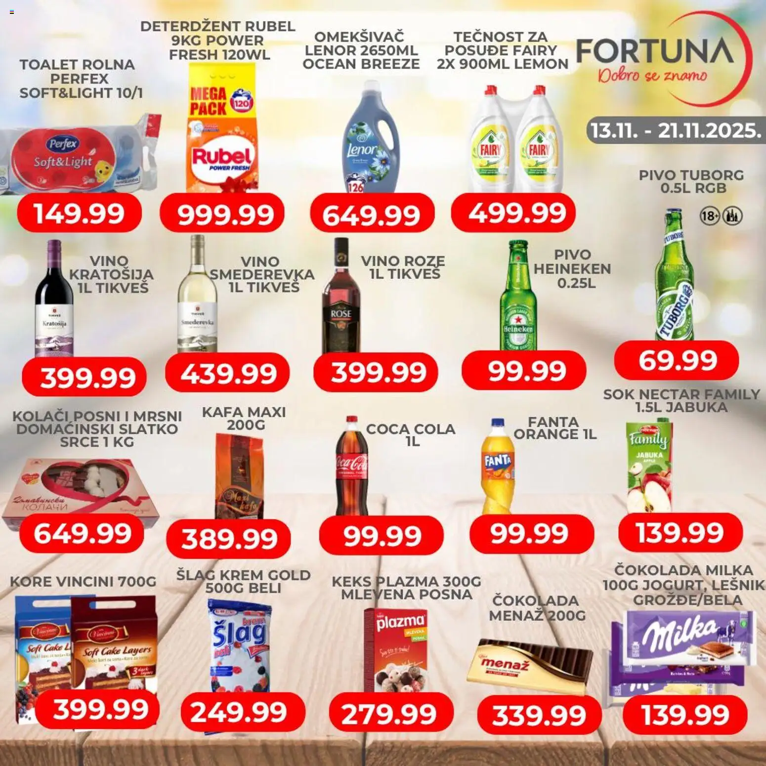 Fortuna Market katalog - važi od 13.11.2025 | Strana: 2 | Proizvode: Coca Cola, Šlag, Šlag krem, Pivo
