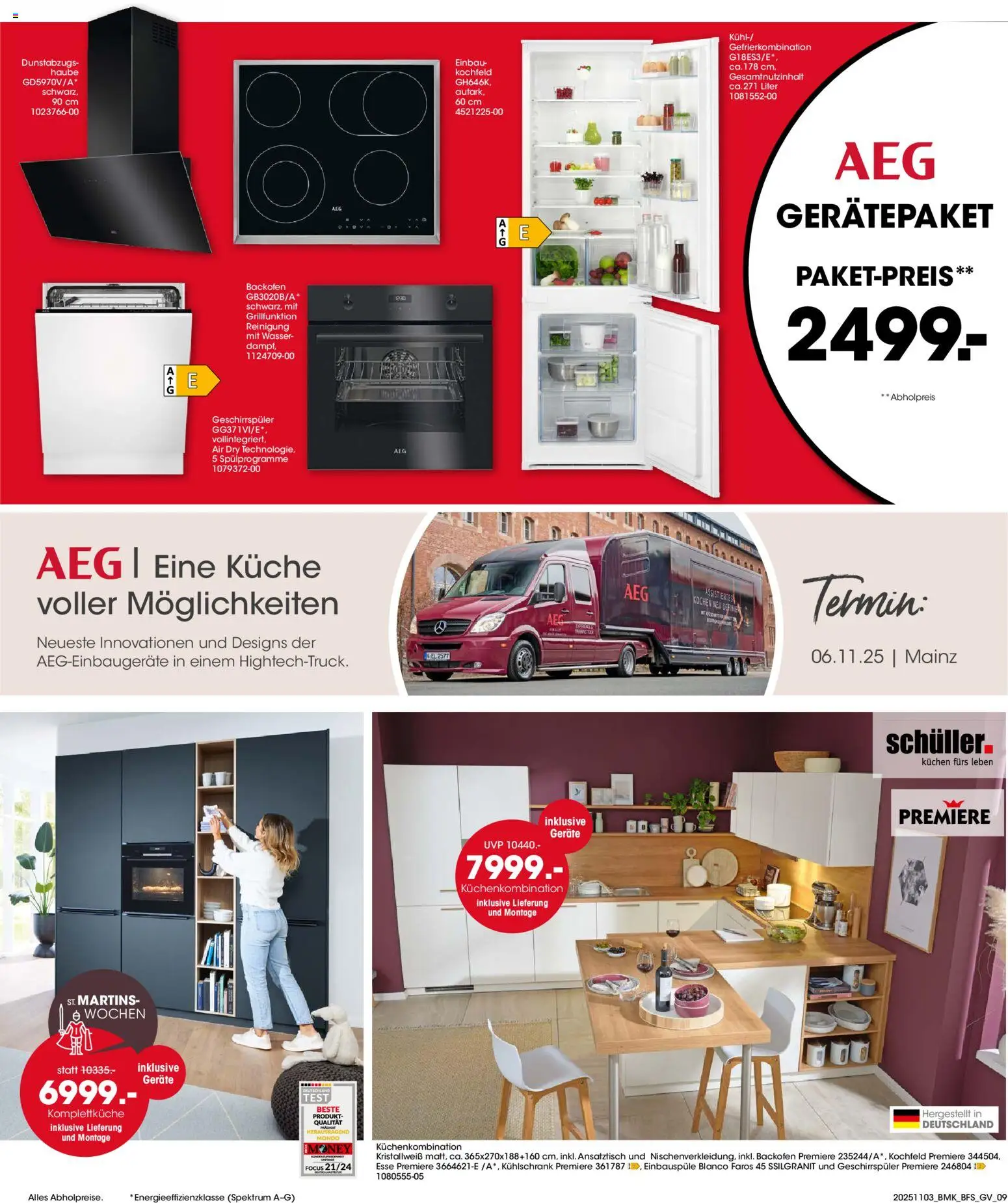 Möbel Martin St. Martins-Wochen – gültig ab 03.11.2025 | Seite: 9 | Produkte: Geschirrspüler, Kühlschrank, Kochfeld, Wasser