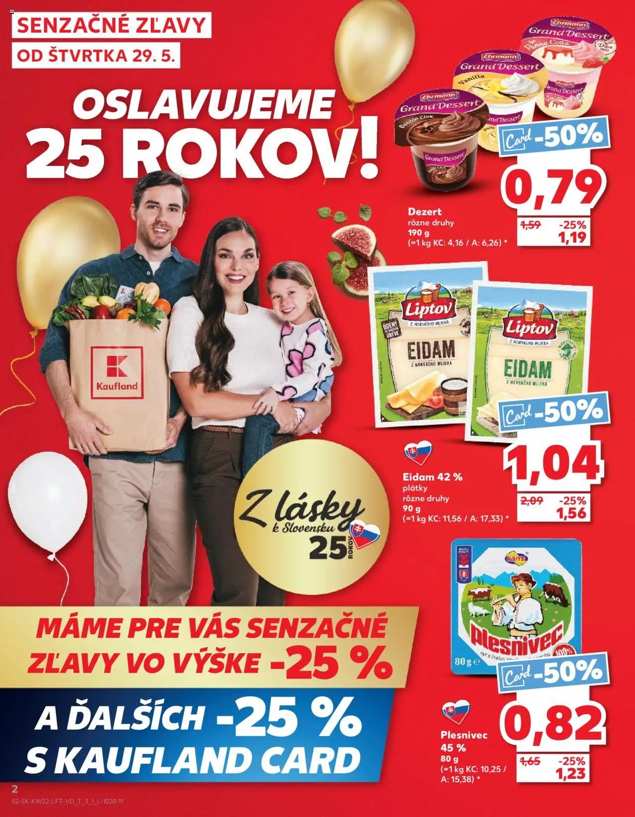 Nové Kaufland akcie – leták je platný od 29.05.2025 | Strana: 2 | Produkty: Eidam