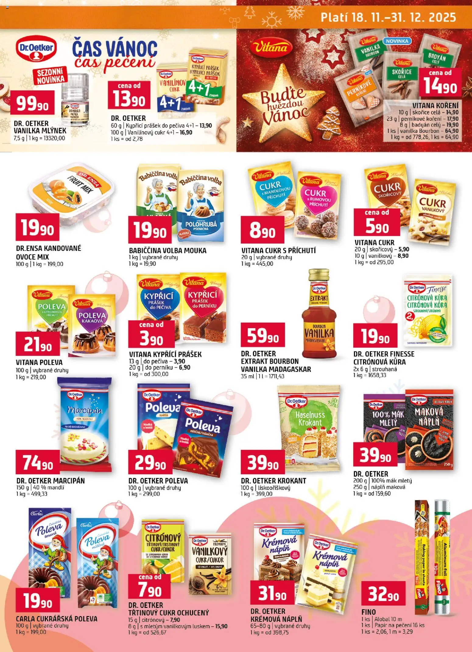 Terno leták - Vánoční speciál od 18.11.2025 | Strana: 7 | Produkty: Ovoce, Bourbon, Mouka, Papír na pečení