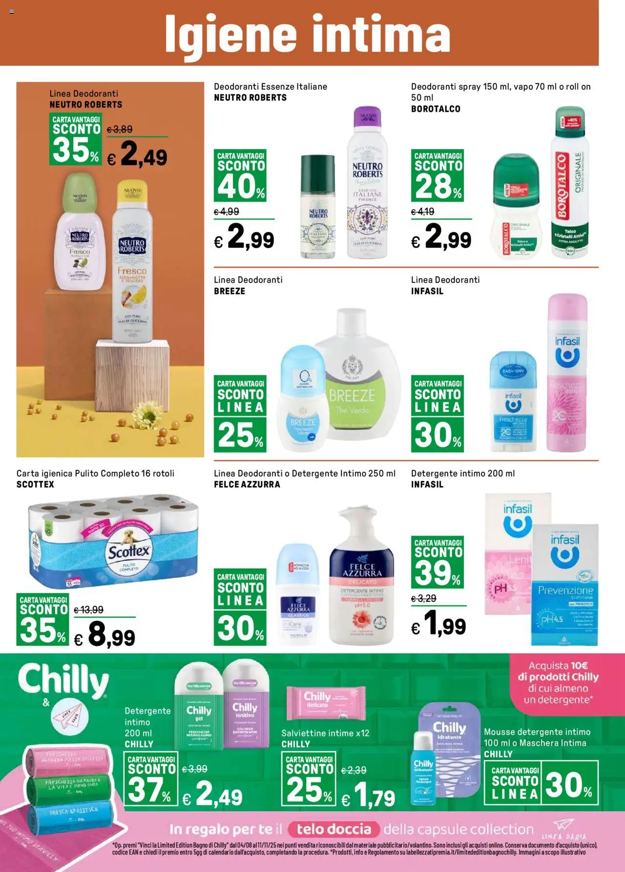 Volantino Iper del 15.09.2025 | Pagina: 16 | Prodotti: Maschera, Carta igienica, Detergente, Talco