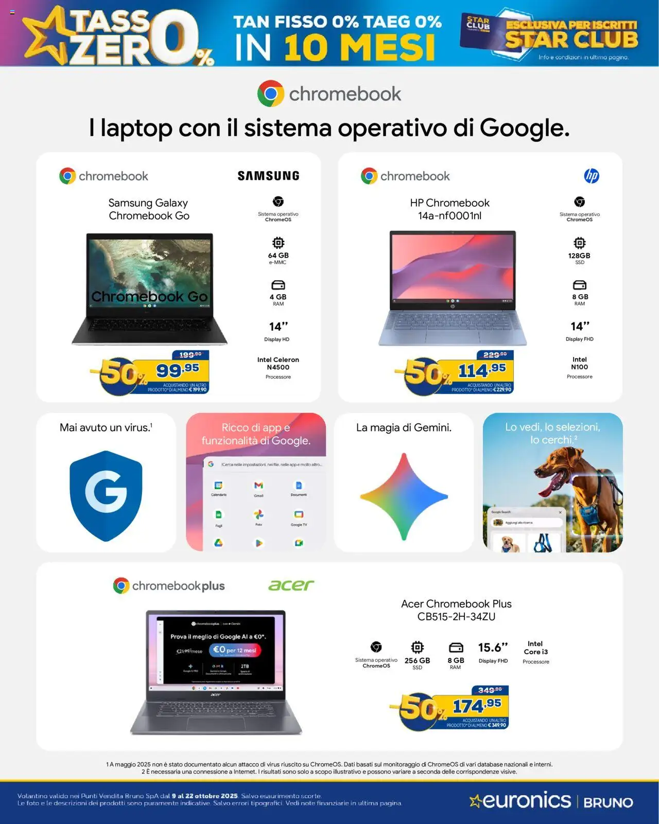 Volantino Euronics del 09.10.2025 | Pagina: 6 | Prodotti: Samsung Galaxy, Laptop, TV, Samsung